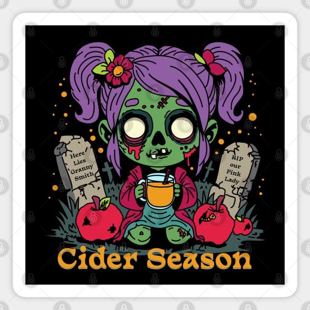 Apple Cider Season Zombie Magnet by H. R. Sinclair